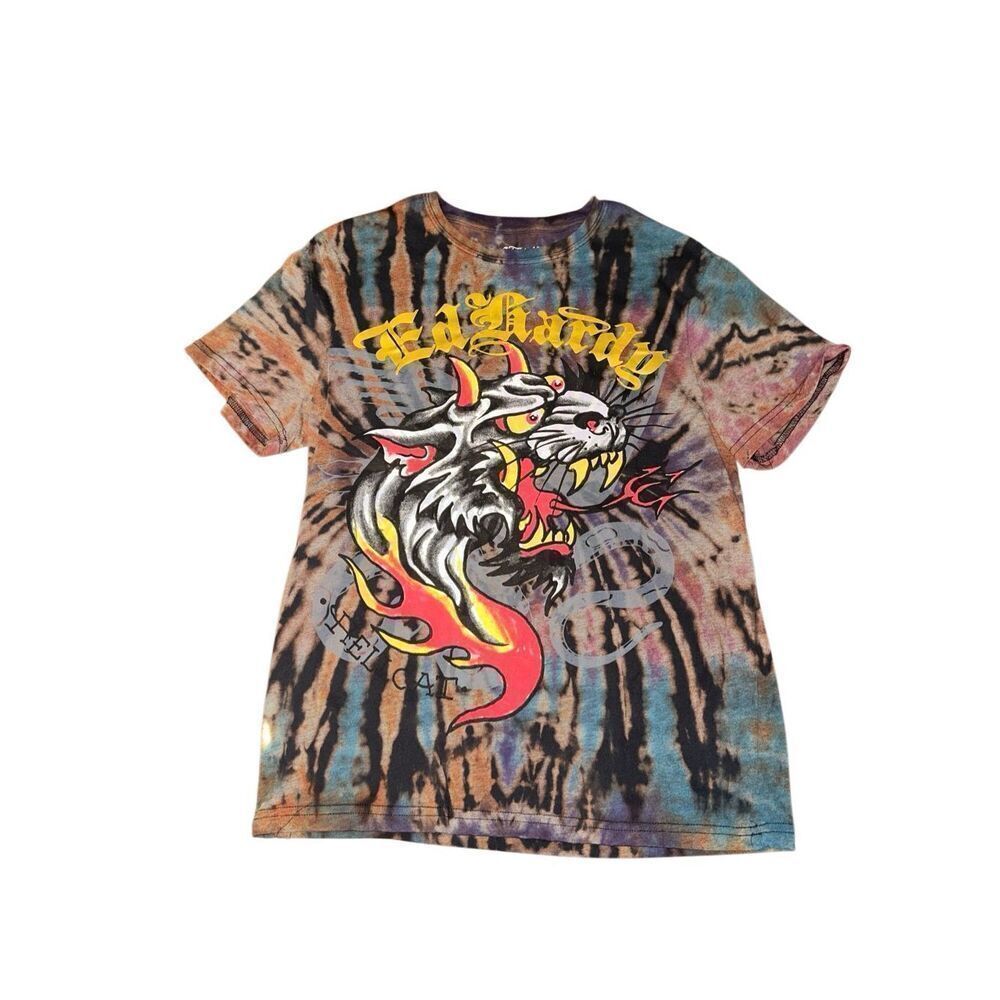 Ed Hardy Panther Tie-Dye Tee